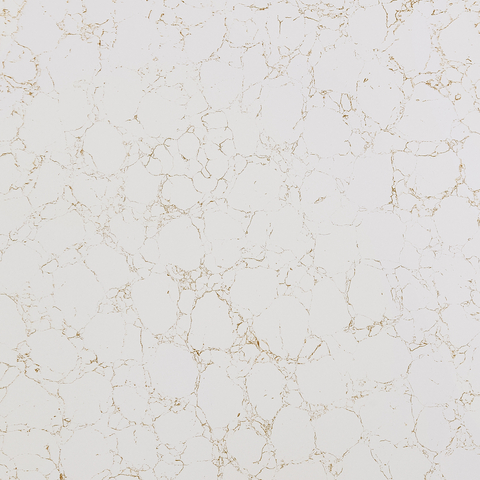 Плита из кварцевого камня Carrara Gold с золотыми прожилками для столешниц и столешниц