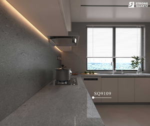 صفر السيليكا عالية مصقول كالكوتا الأبيض كونترتوب حجر الكوارتز الاصطناعي للمطبخ والحمام