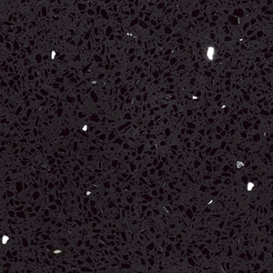 China Guangdong Sparkle Black Artificial Quartz Stone Slab for Kitchen Countertops And Bathroom Vanitytops