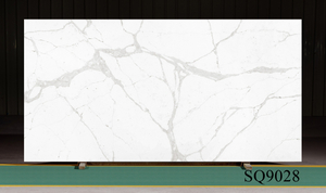 Кварцевый камень с нулевым кремнеземом Calacatta White для кухонной столешницы/кофейной стойки/обеденного стола/облицовки стен/напольной плитки