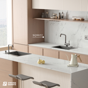 Libre de s&iacute;lice Bookmatch Calacatta piedra de cuarzo artificial blanca para encimeras de cocina