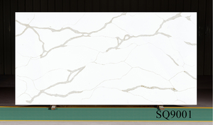 Encimera/encimera de piedra de cuarzo de ingenier&iacute;a blanca libre de s&iacute;lice cristalina para cocina/ba&ntilde;o//hotel/laboratorio/centro comercial/tienda