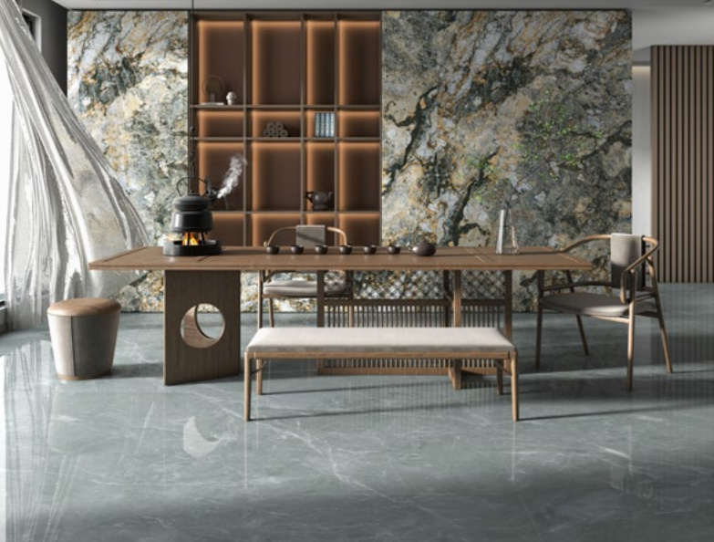 طاولة طعام مقاومة للحرارة مقاس 3200 &times; 1600 &times; 12 مم من الحجر الملبد